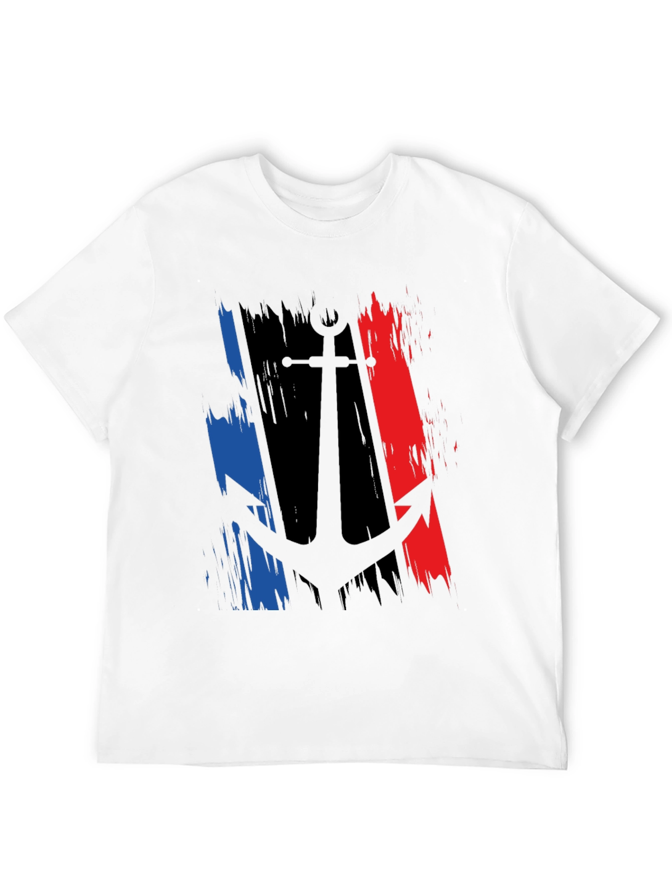 Anchor France Flag Graphic Black T-Shirt