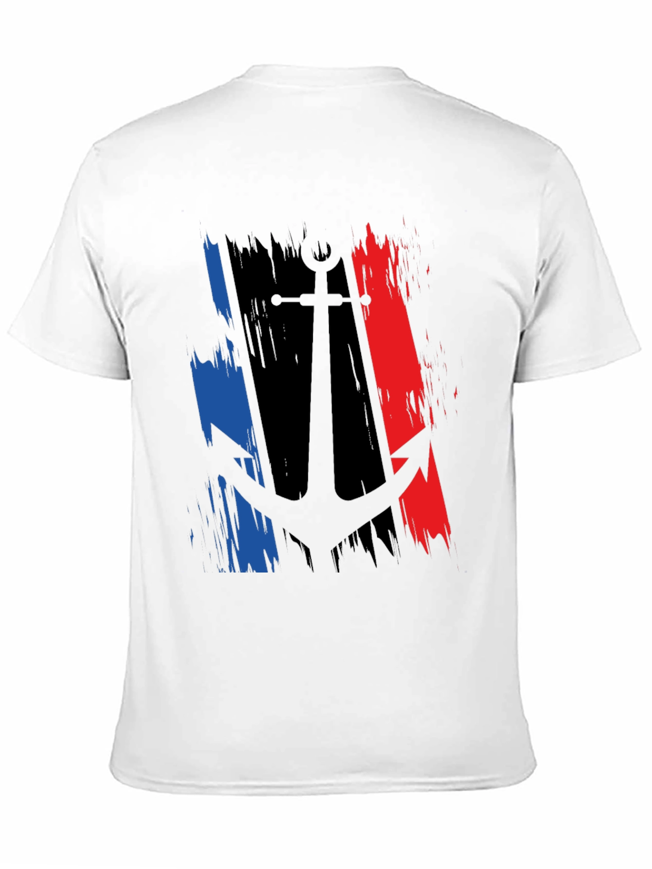 Anchor France Flag Graphic Black T-Shirt