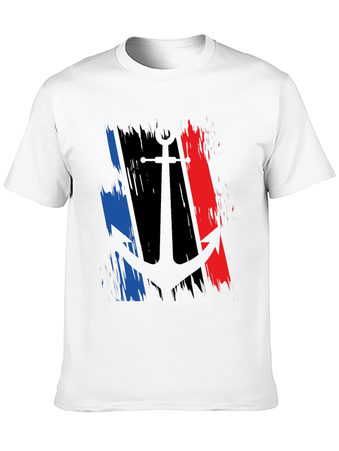 Anchor France Flag Graphic Black T-Shirt