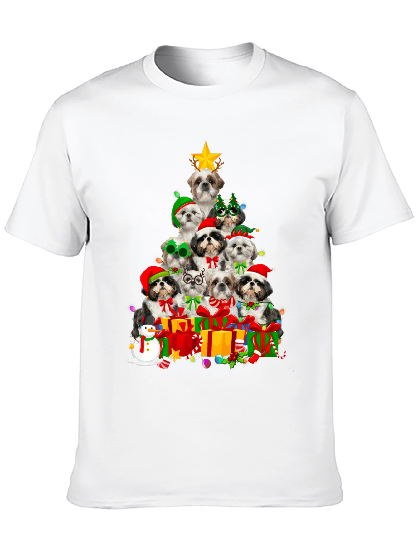 Shih Tzu Christmas Tree T-Shirt