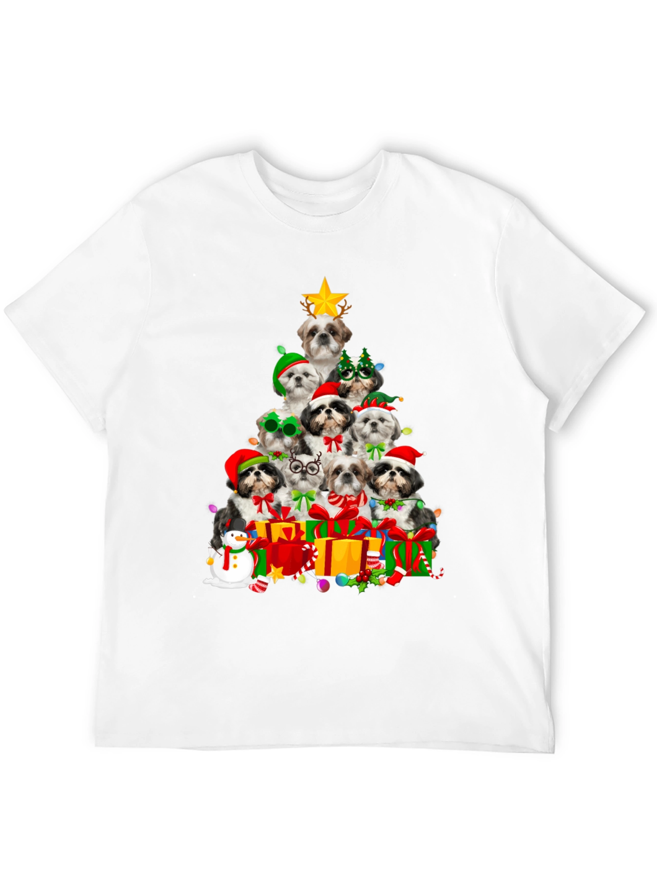 Shih Tzu Christmas Tree T-Shirt