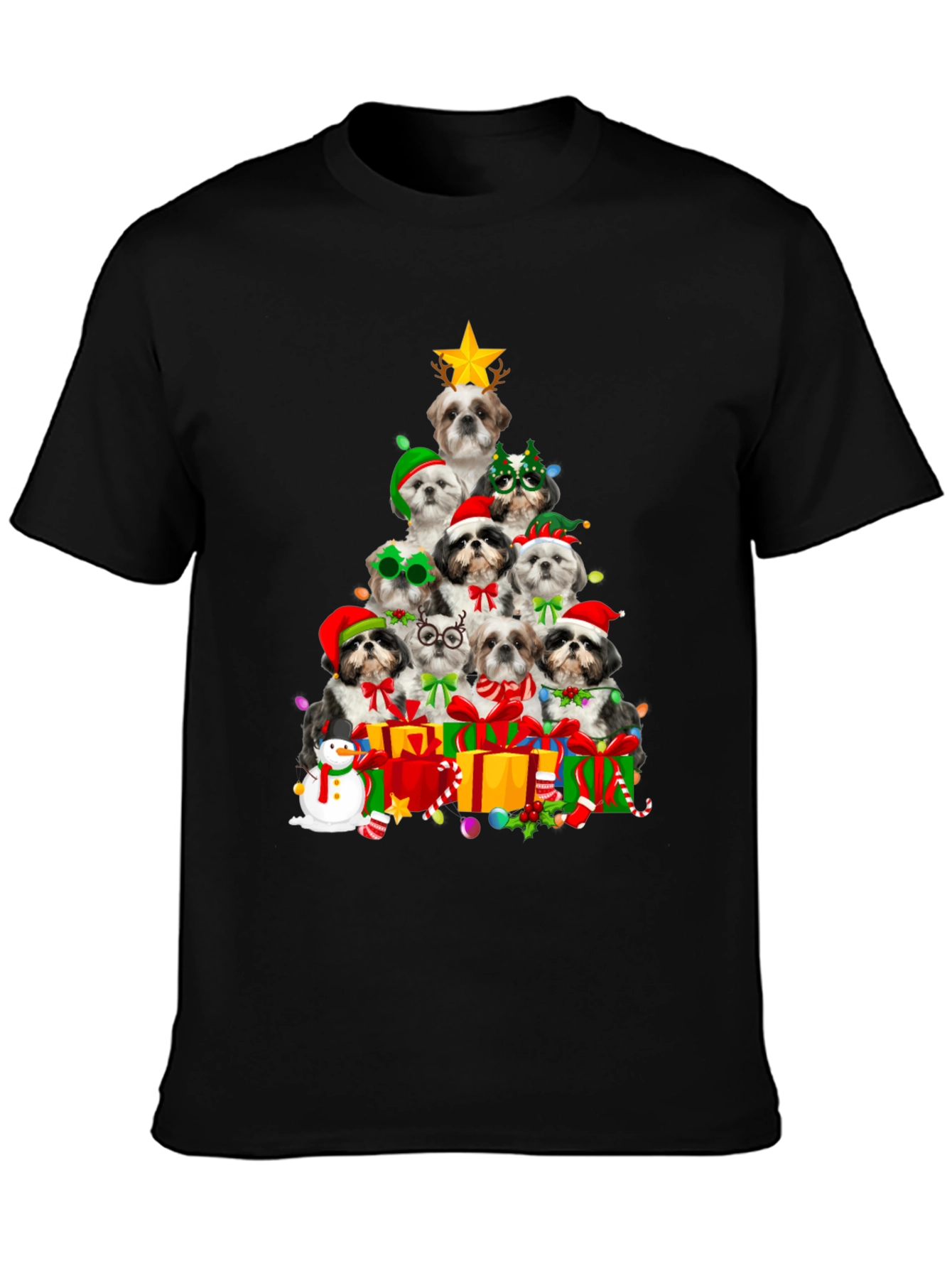 Shih Tzu Christmas Tree T-Shirt