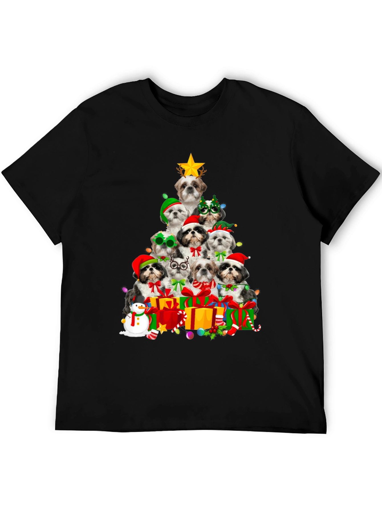 Shih Tzu Christmas Tree T-Shirt