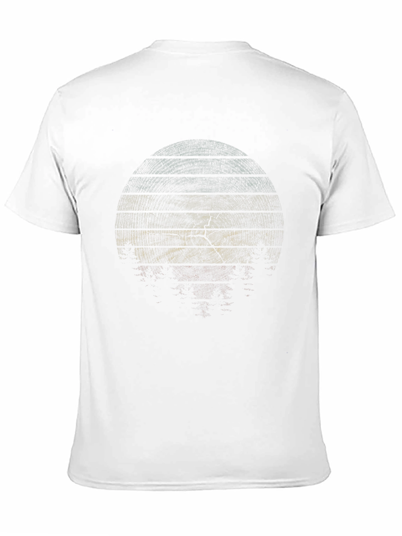 Abstract Wood Grain Graphic Tee - Black