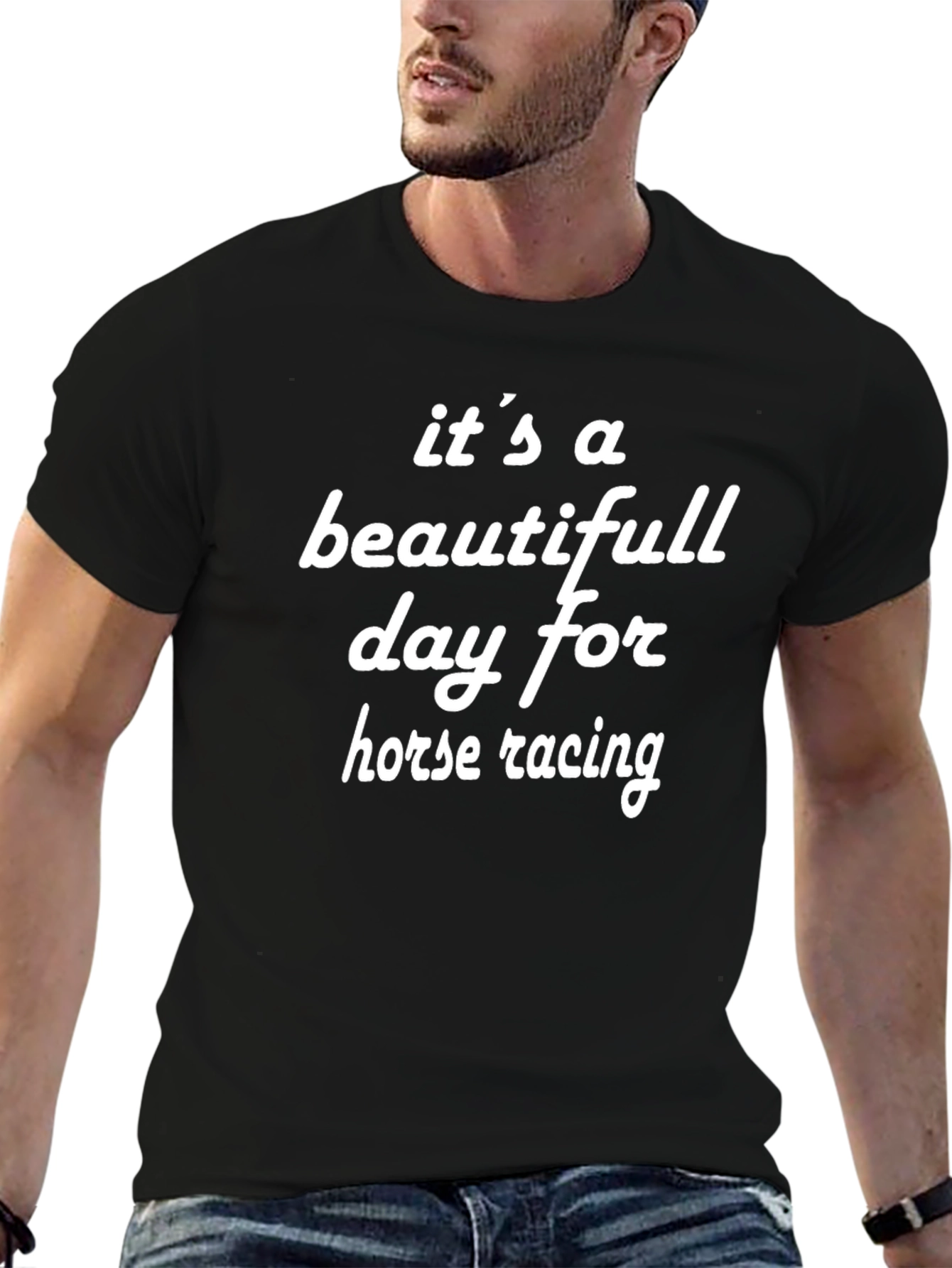 Horse Racing T-Shirt - Beautiful Day Design