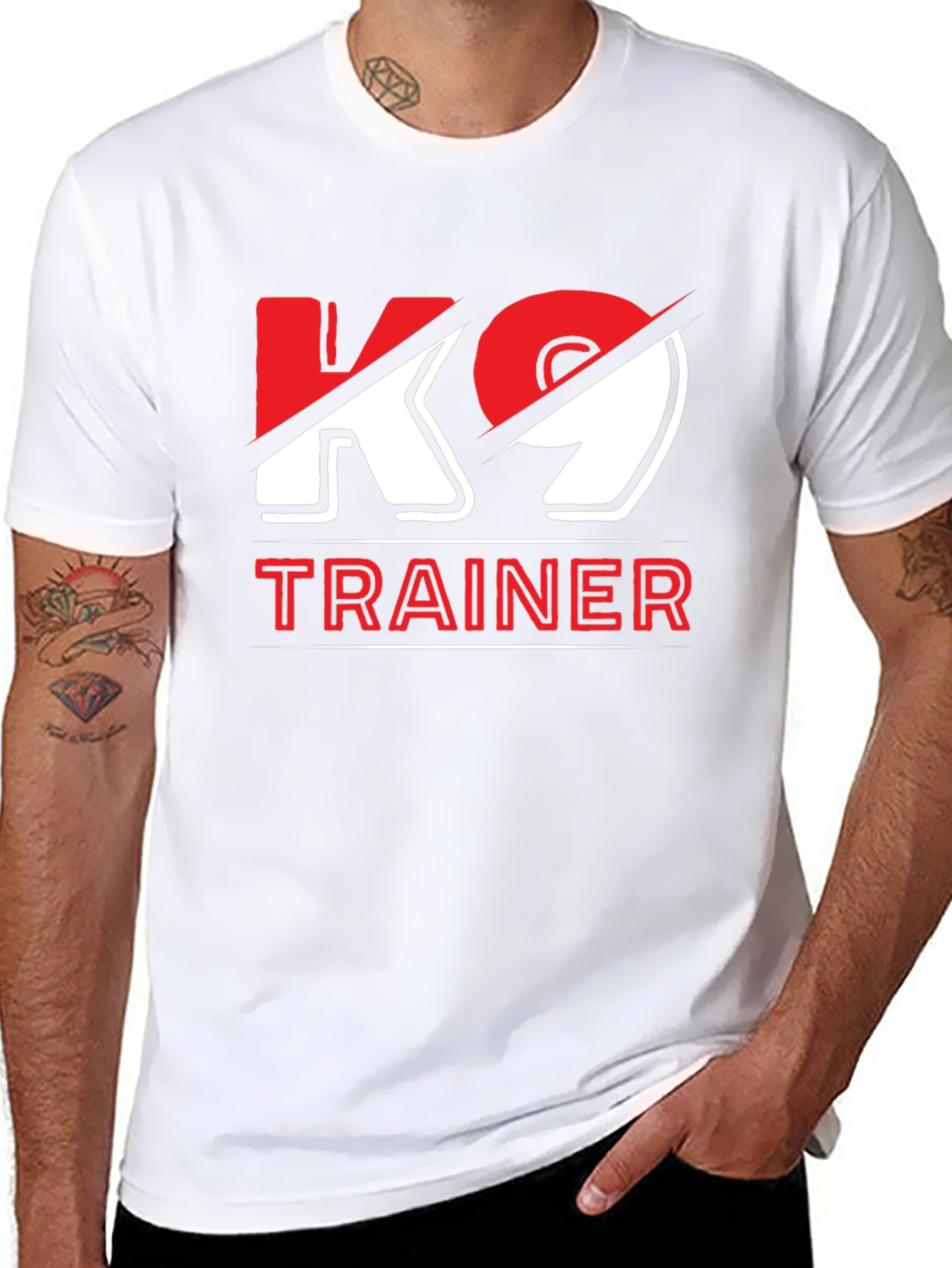 K9 Trainer Graphic Tee - Black Cotton Blend