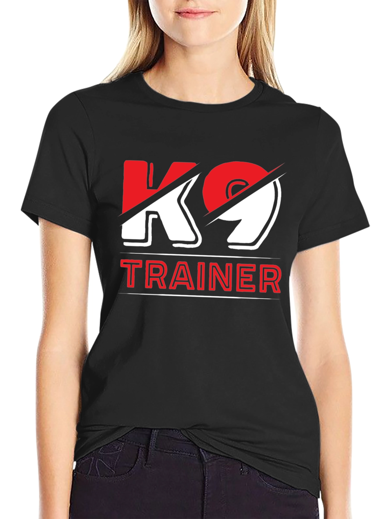 K9 Trainer Graphic Tee - Black Cotton Blend