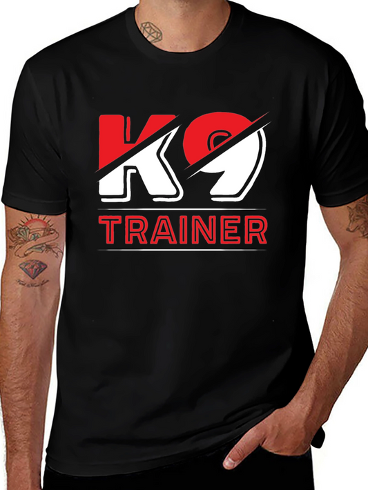 K9 Trainer Graphic Tee - Black Cotton Blend