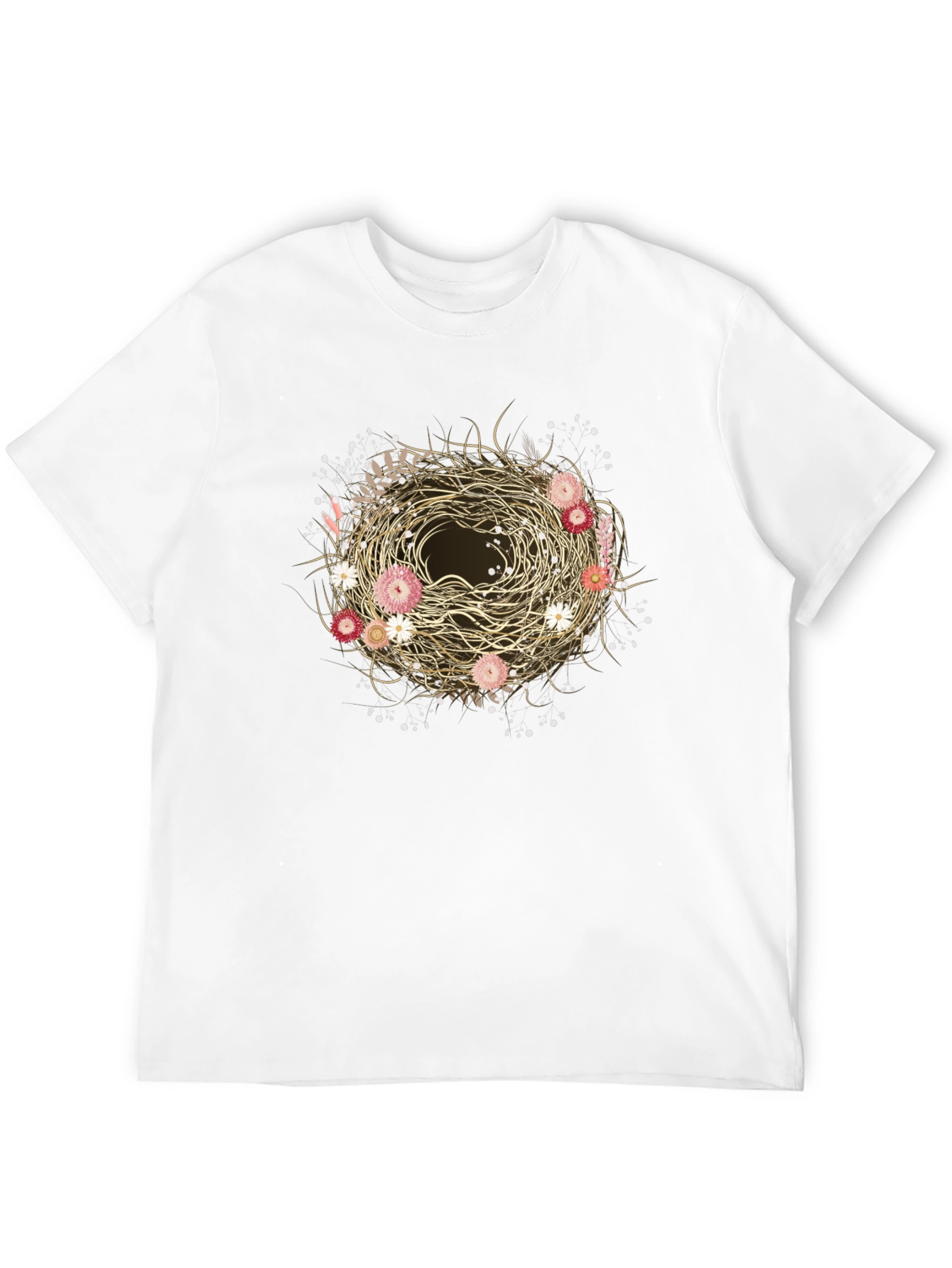 Floral Nest Graphic Tee - Unique Design