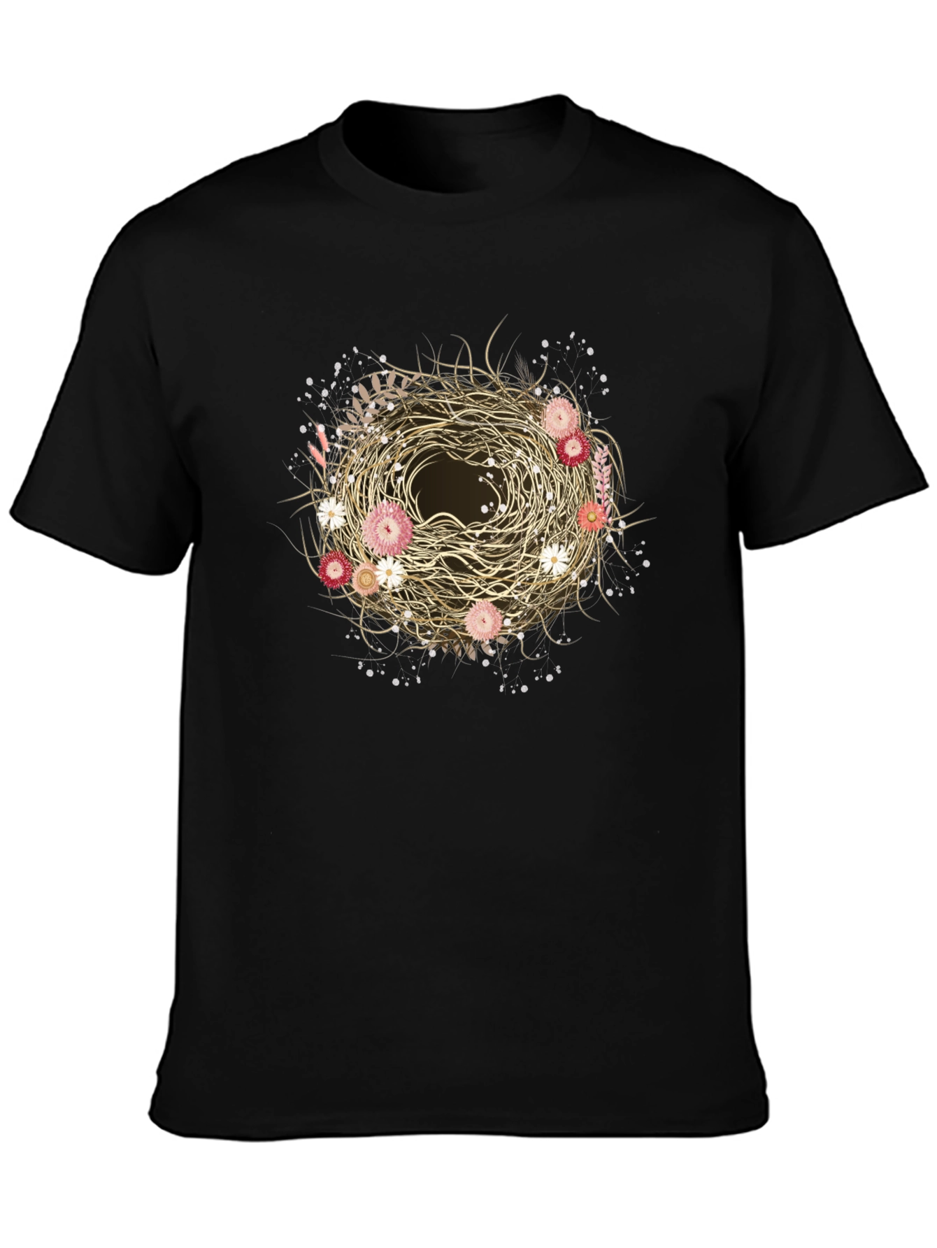 Floral Nest Graphic Tee - Unique Design