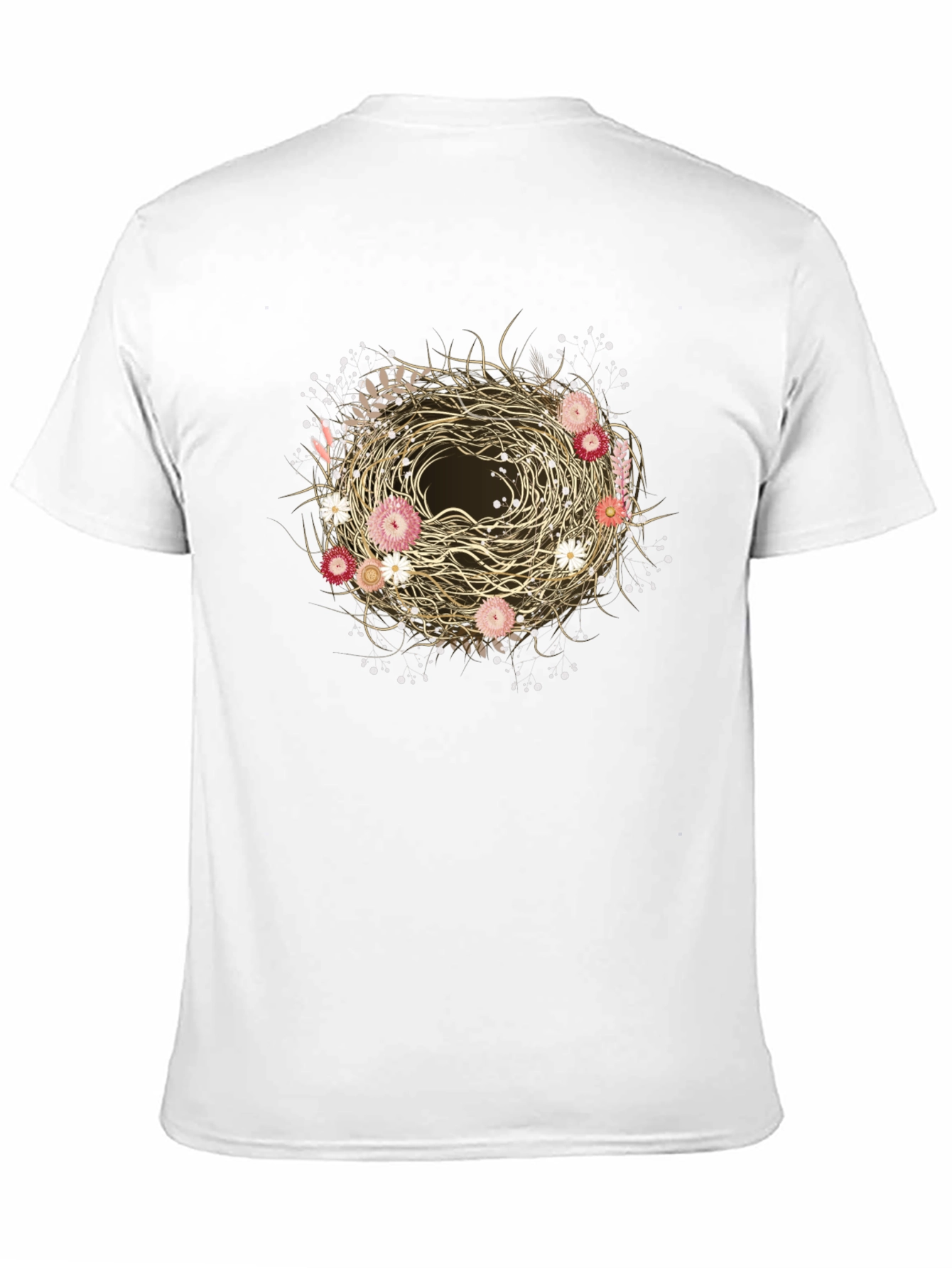 Floral Nest Graphic Tee - Unique Design