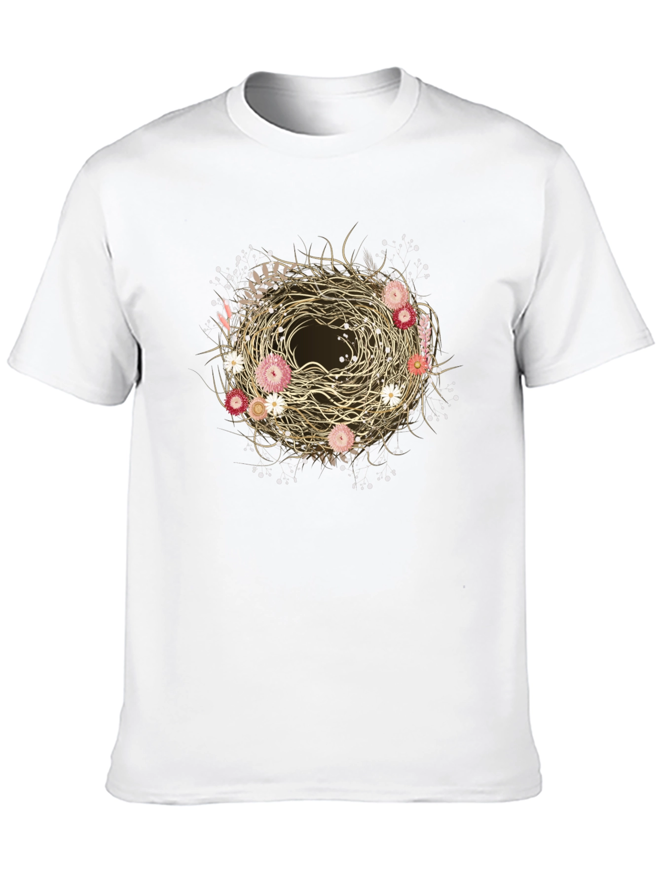 Floral Nest Graphic Tee - Unique Design