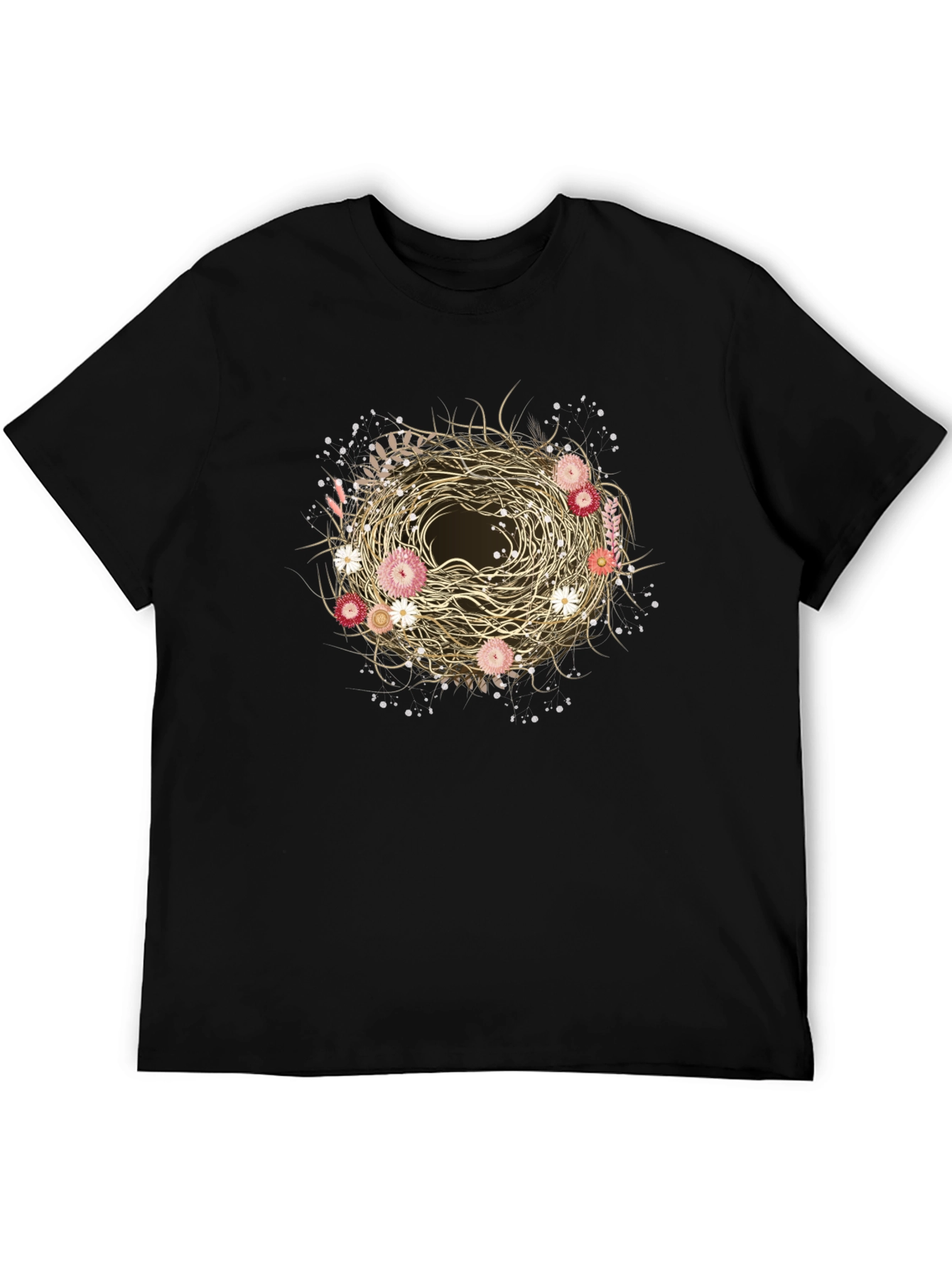 Floral Nest Graphic Tee - Unique Design