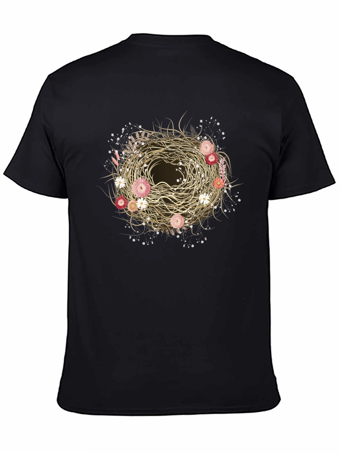 Floral Nest Graphic Tee - Unique Design