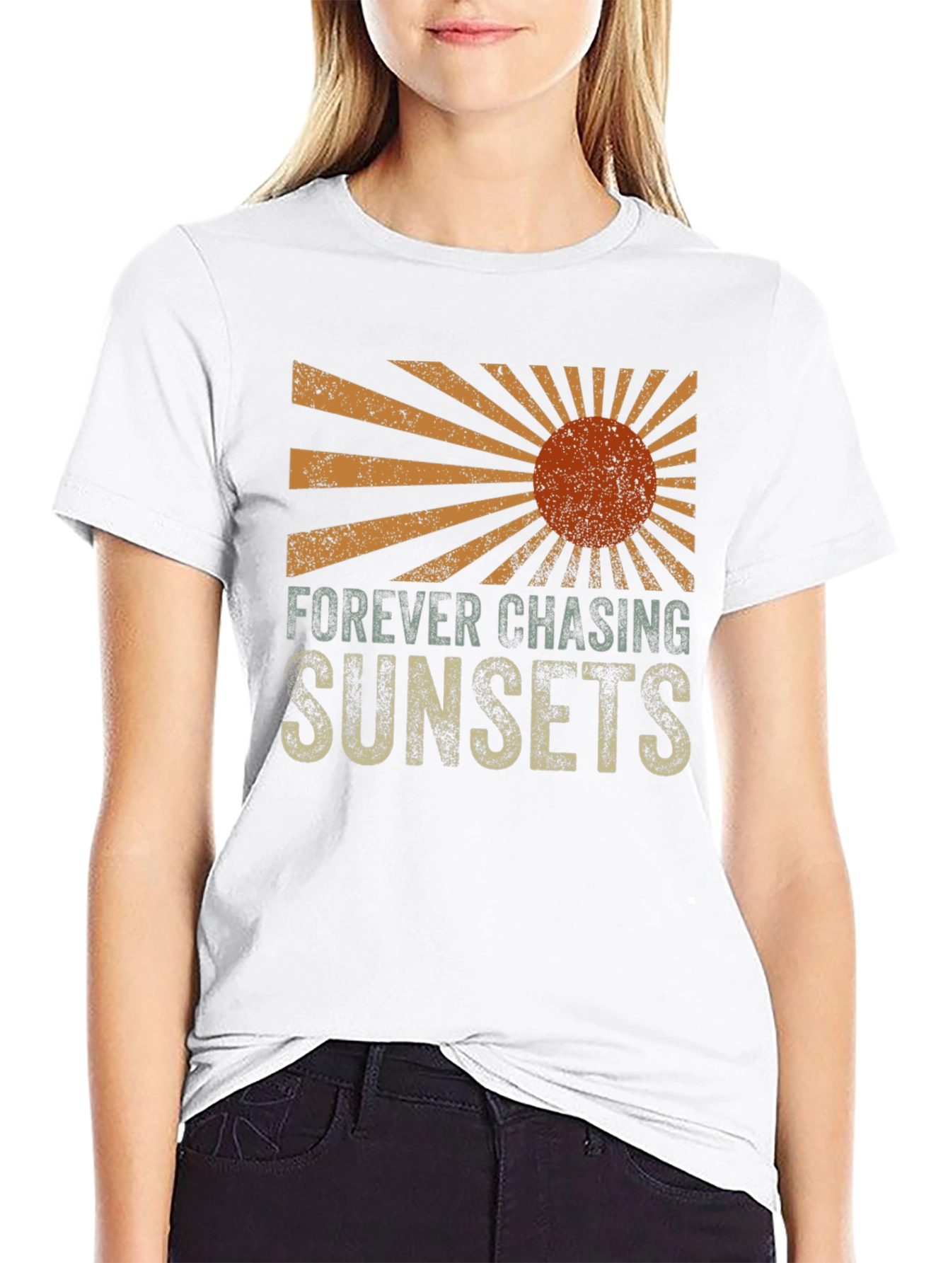 Sunset Chaser Graphic Tee - Retro Design