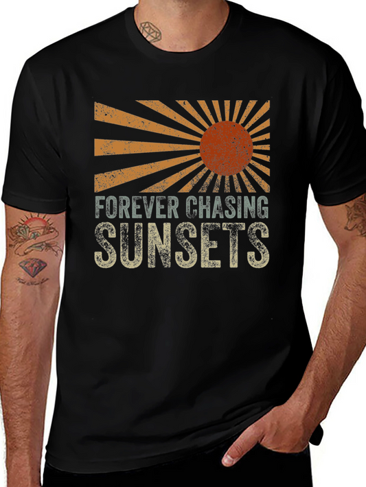 Sunset Chaser Graphic Tee - Retro Design