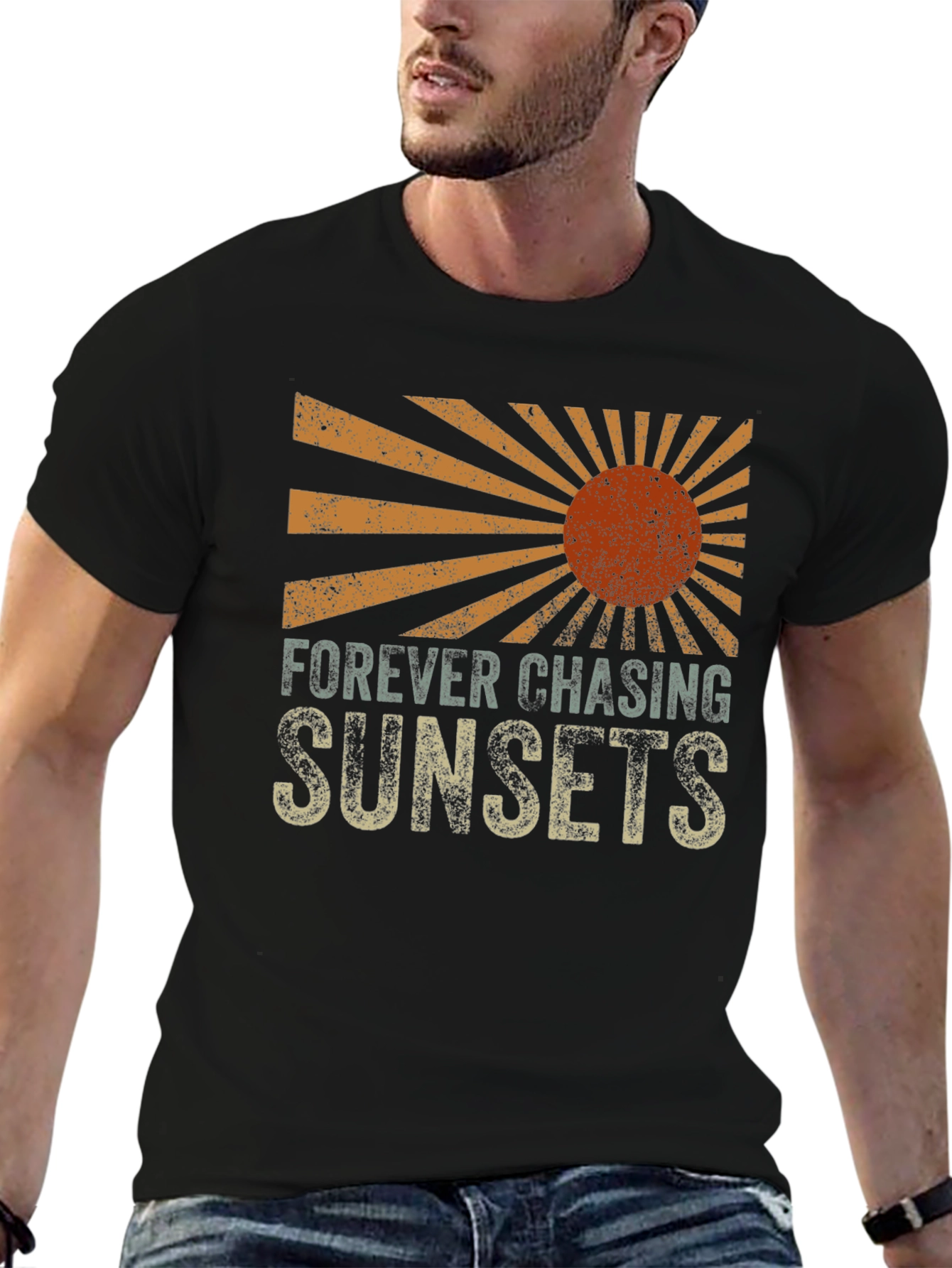 Sunset Chaser Graphic Tee - Retro Design