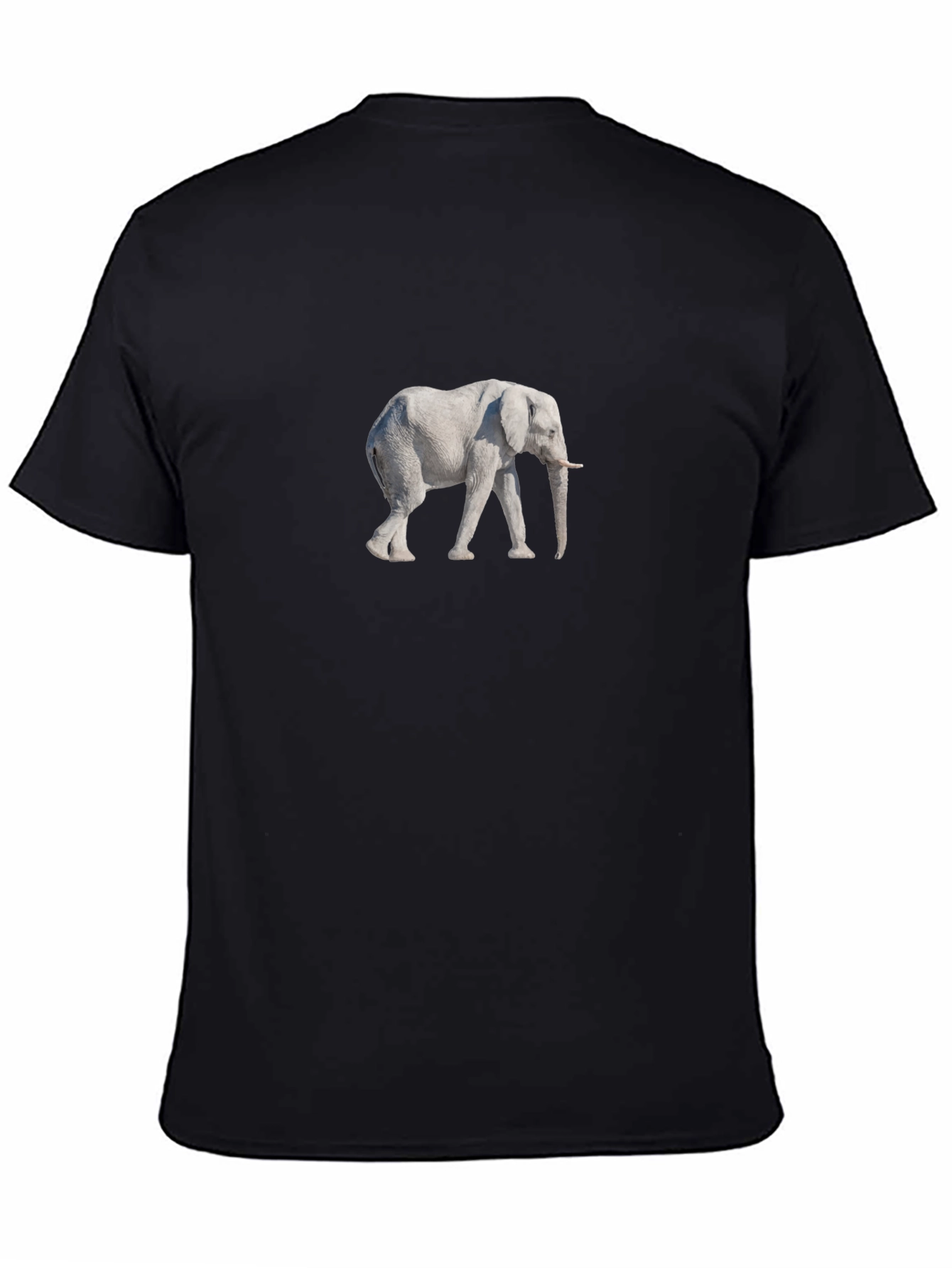 Black Elephant Graphic Tee - Stylish Animal Print Shirt