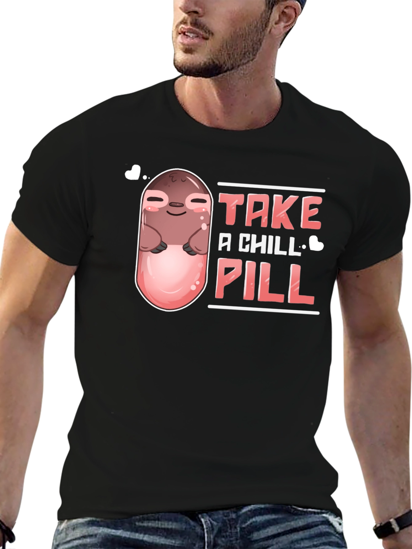 Chill Pill Sloth Black T-Shirt