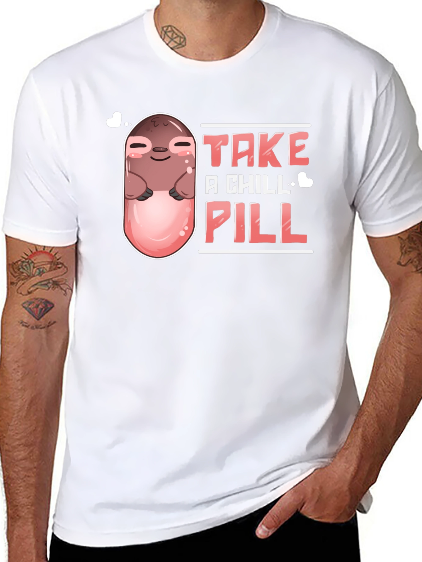 Chill Pill Sloth Black T-Shirt