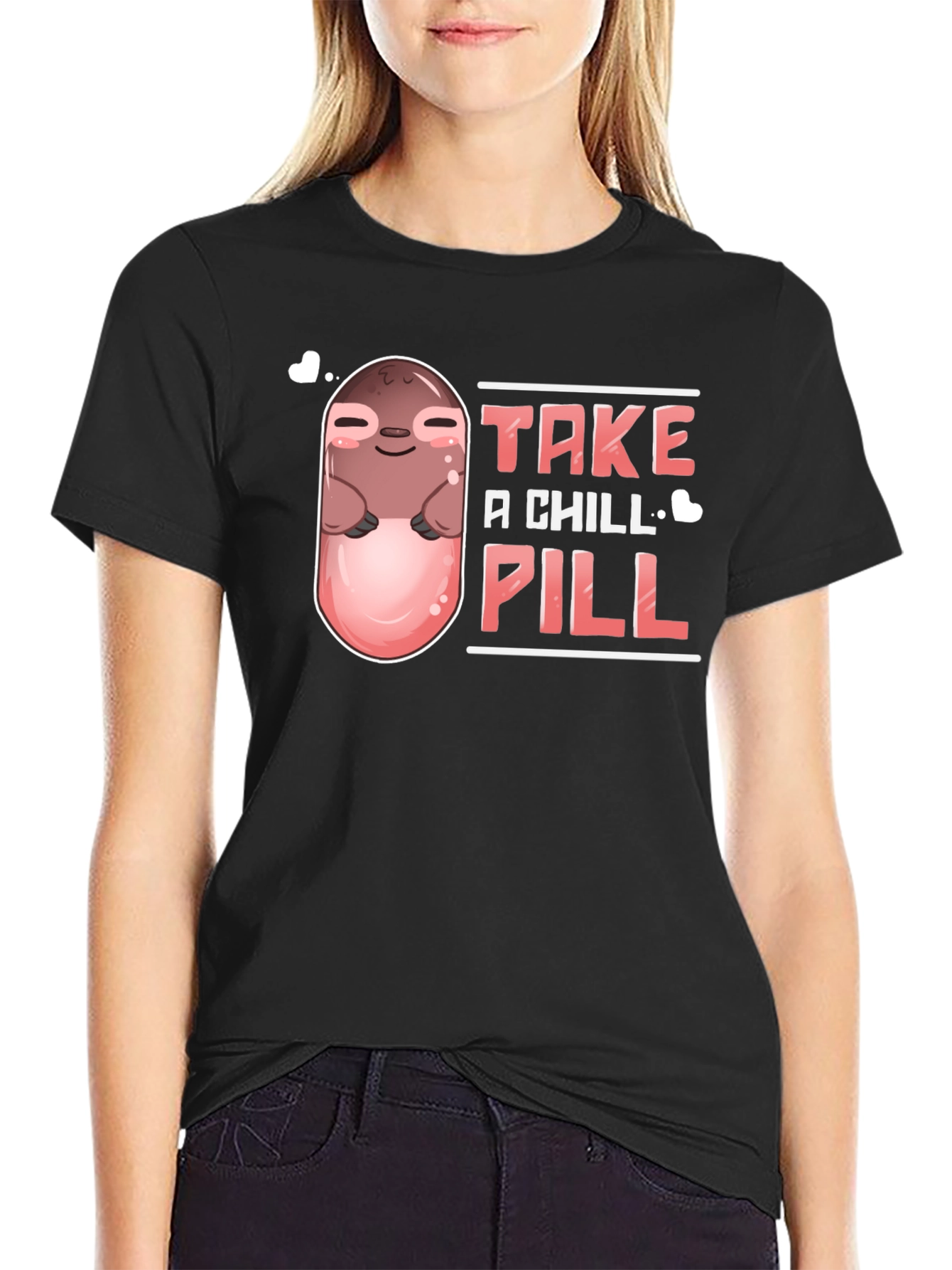 Chill Pill Sloth Black T-Shirt