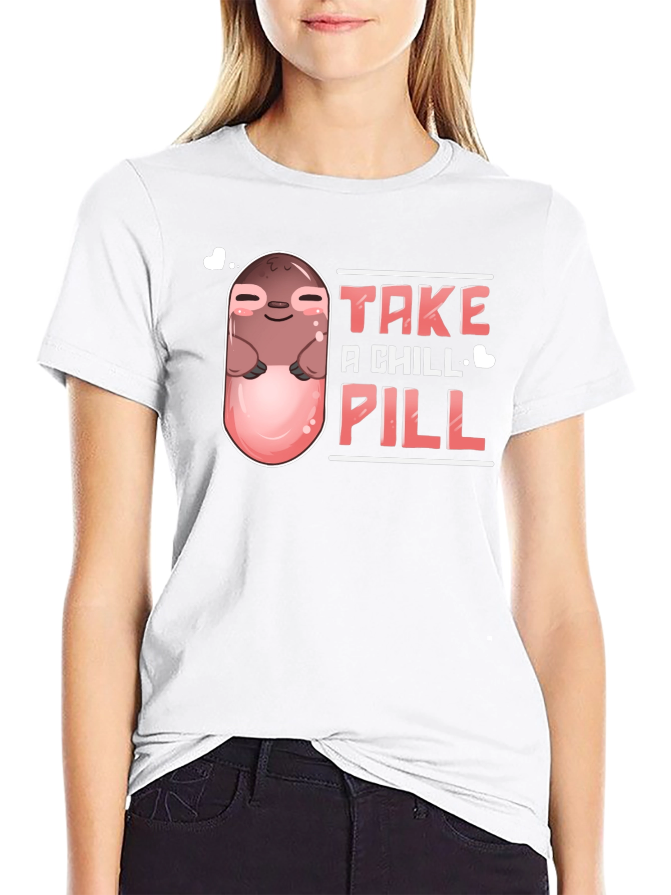 Chill Pill Sloth Black T-Shirt