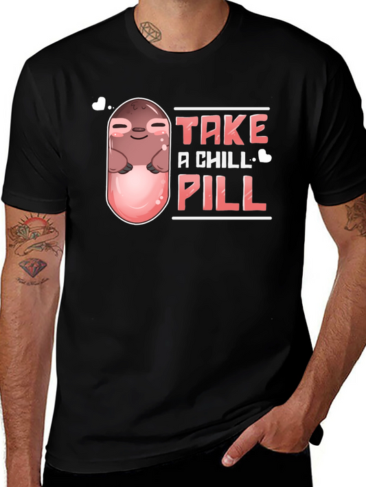 Chill Pill Sloth Black T-Shirt