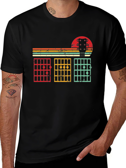 Vintage Guitar Chord T-Shirt - Retro Music Lover Tee