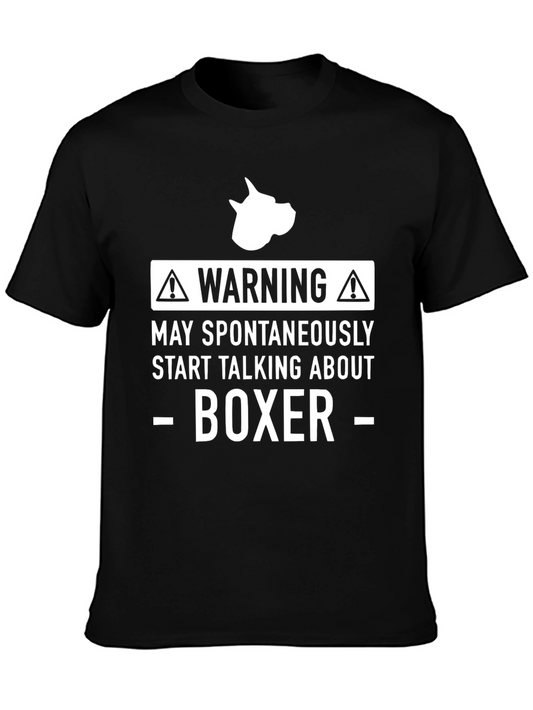 Warning Boxer Dog T-Shirt