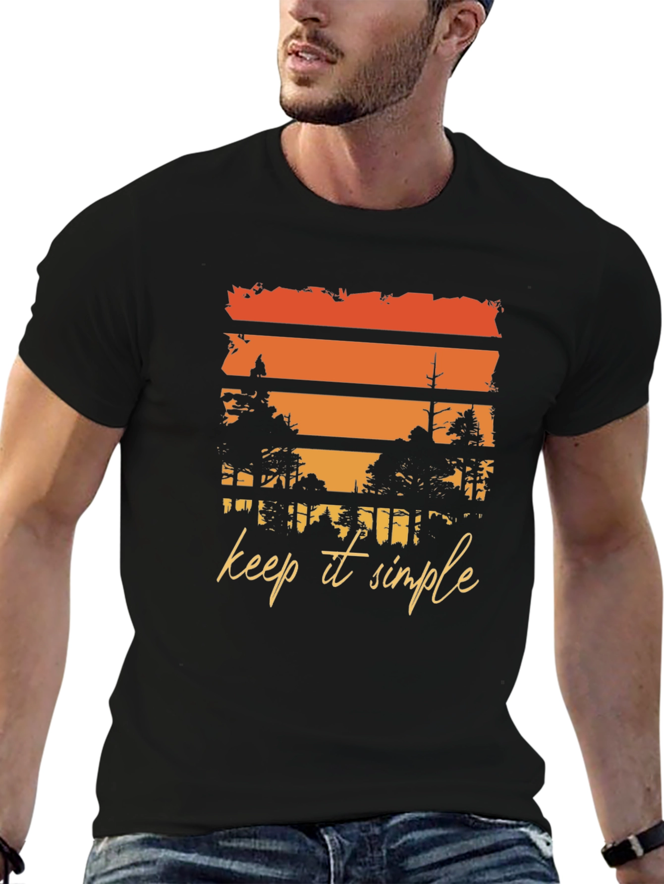 Keep It Simple Sunset Forest Graphic Tee
