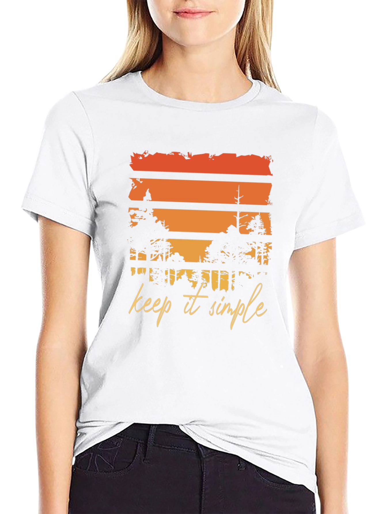 Keep It Simple Sunset Forest Graphic Tee