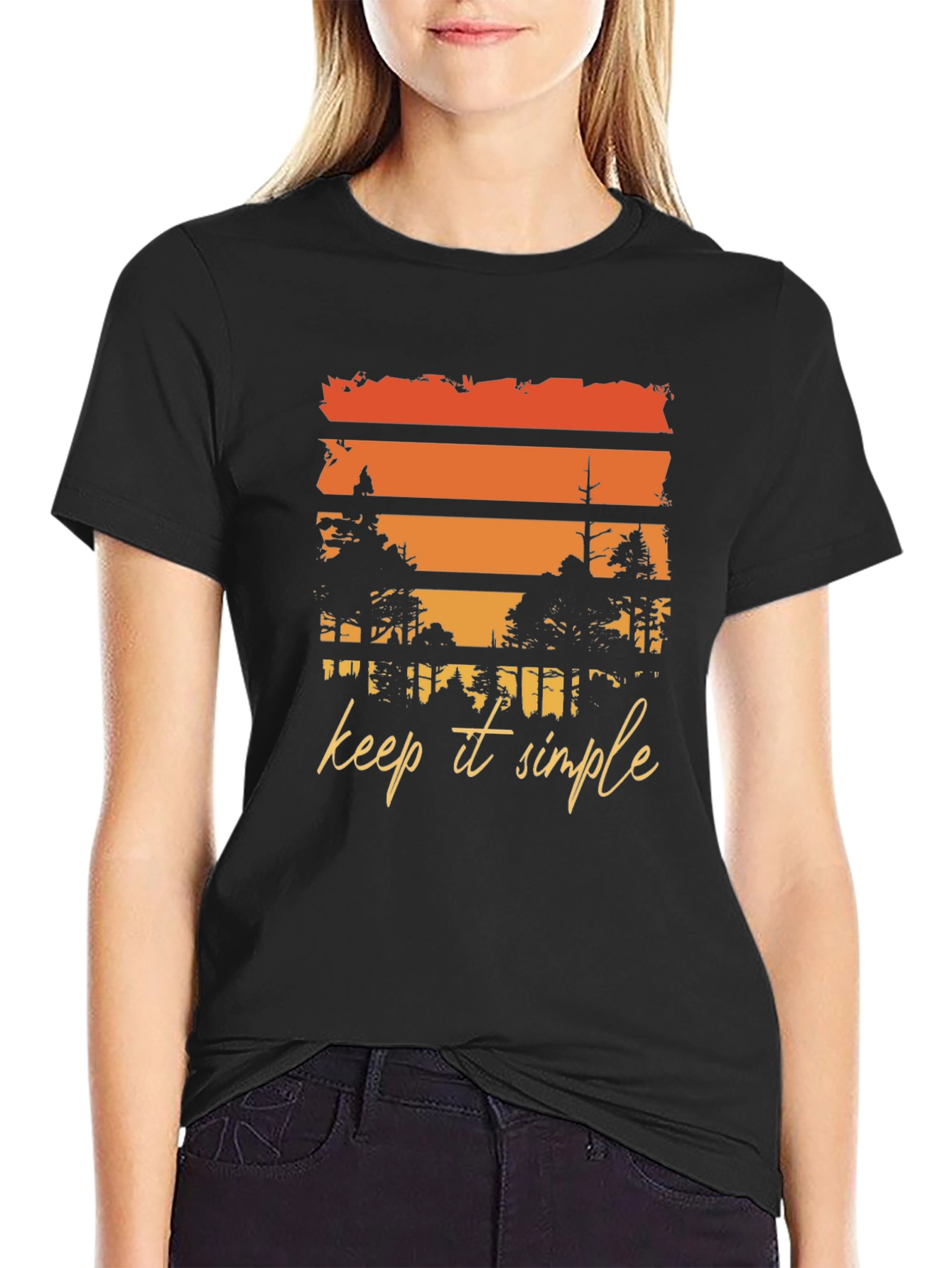 Keep It Simple Sunset Forest Graphic Tee