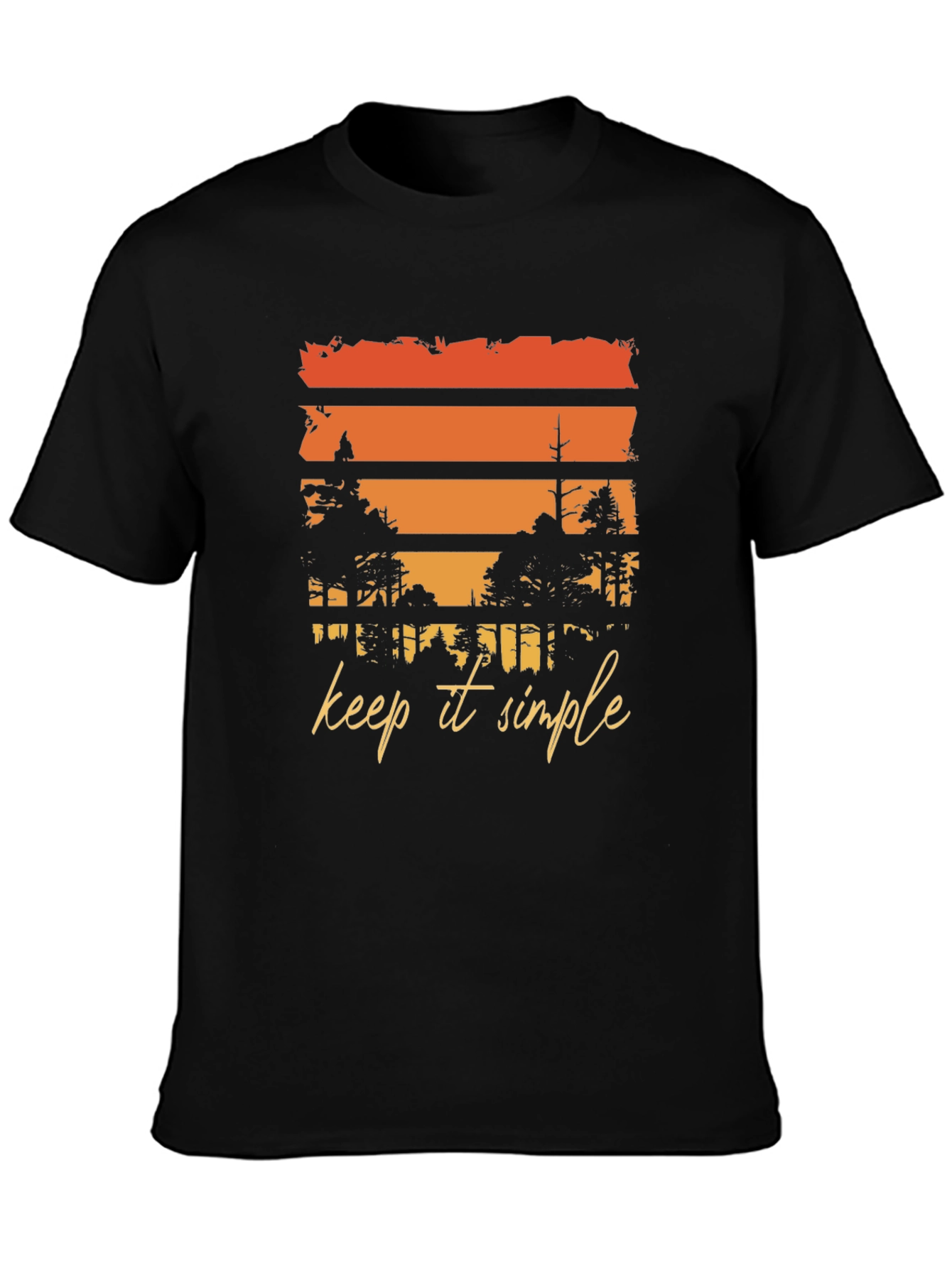 Keep It Simple Sunset Forest Graphic Tee