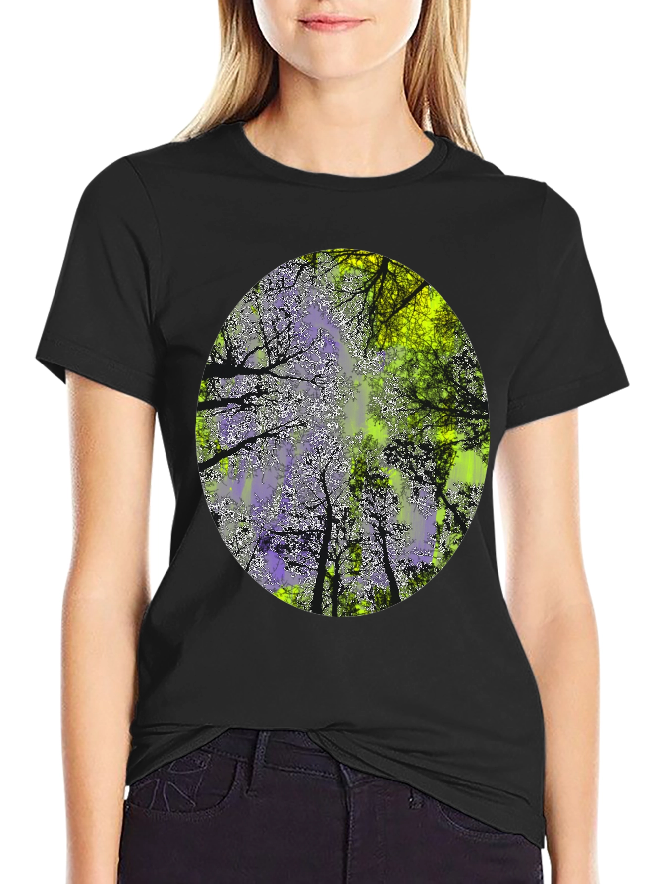 Abstract Tree Silhouette Graphic Tee