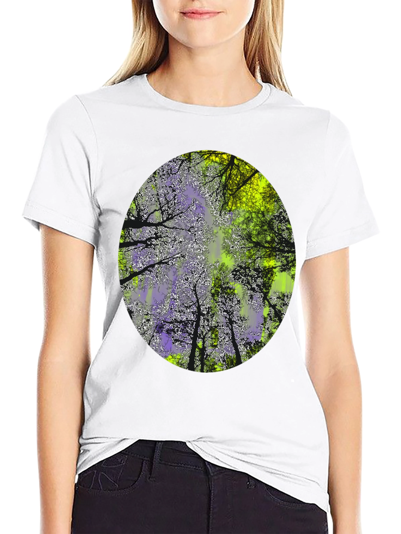 Abstract Tree Silhouette Graphic Tee