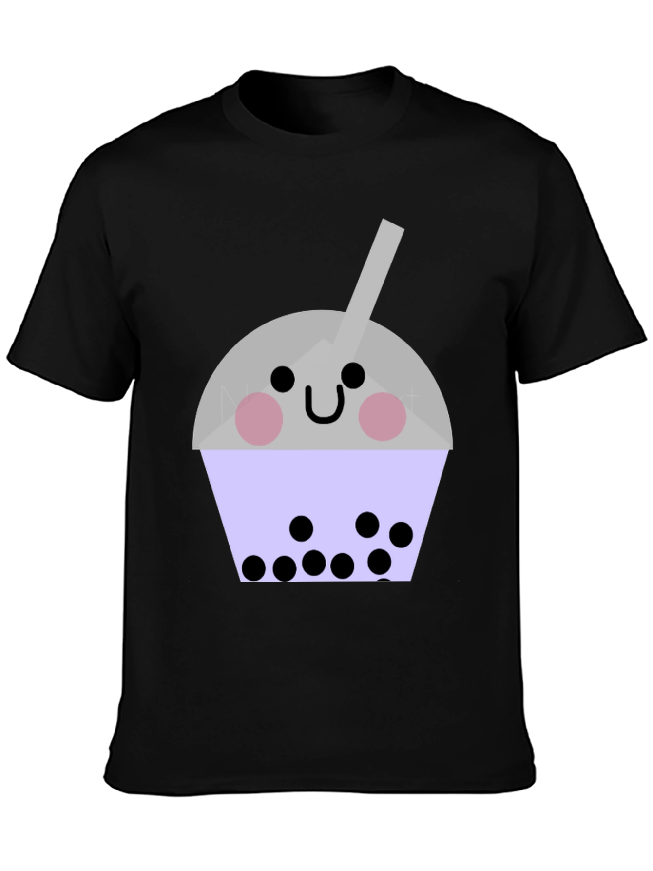 Cute Bubble Tea Graphic T-Shirt - Unisex Black Tee