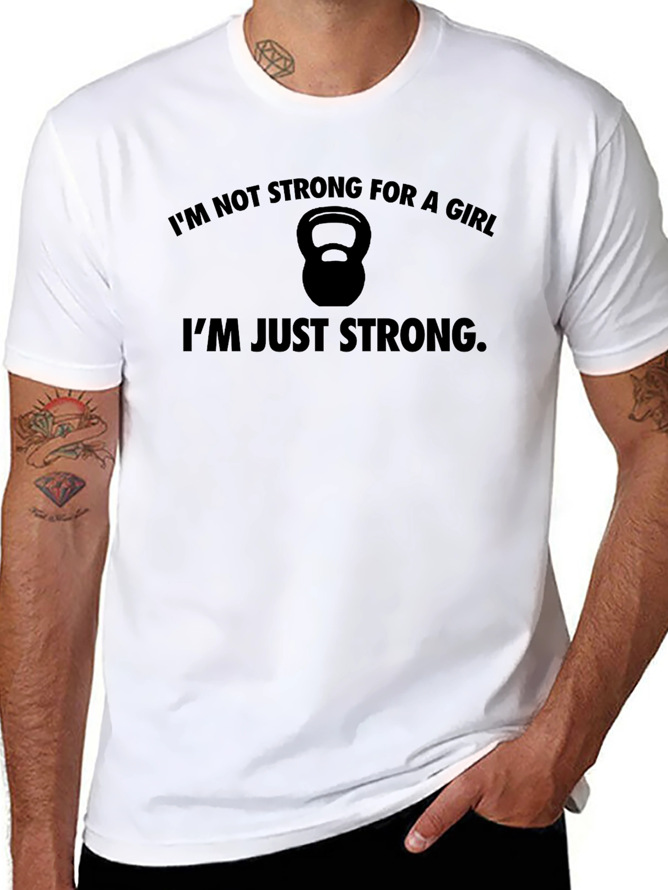Strong Woman Black Graphic Tee - Workout Motivation