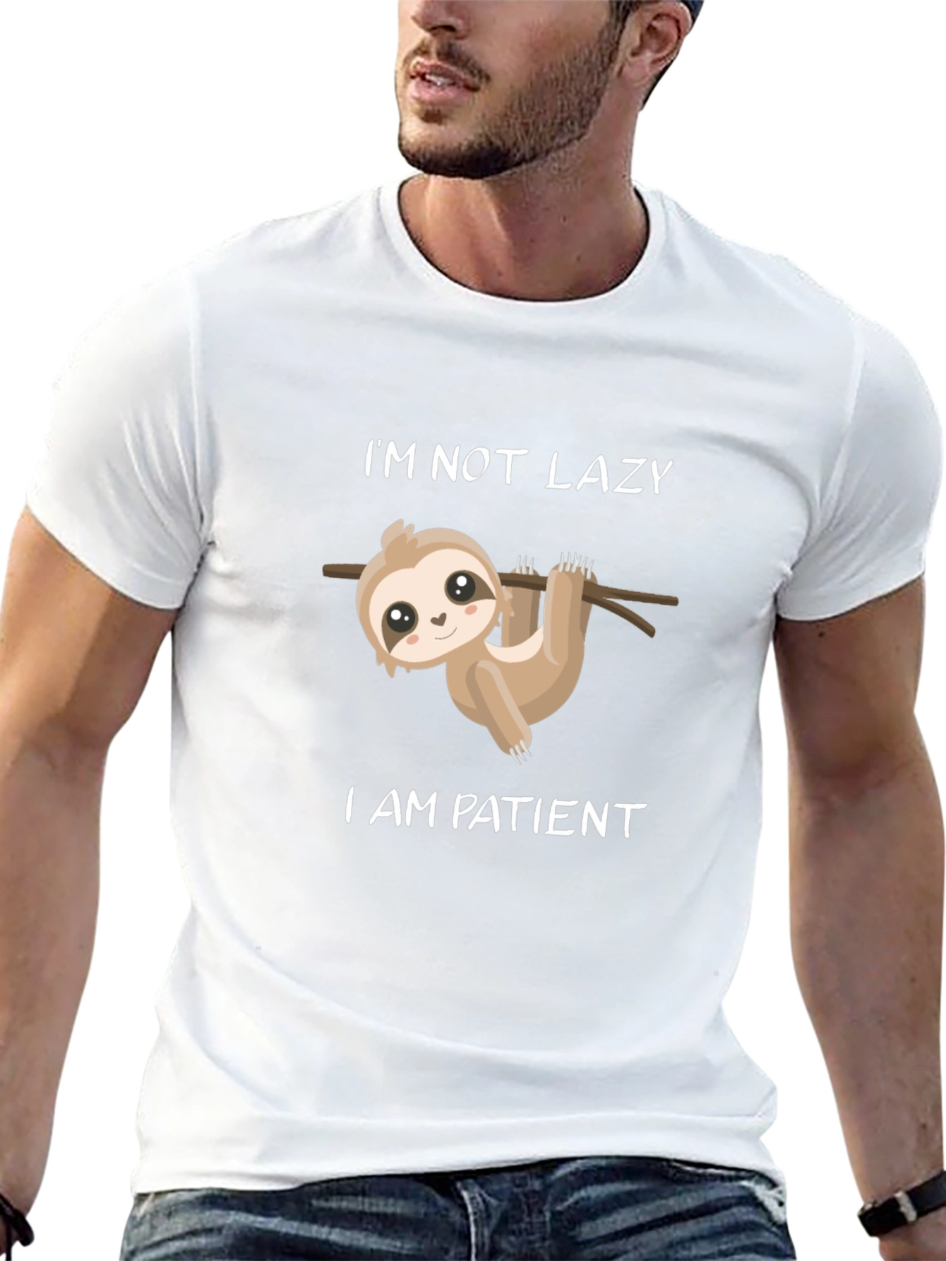 Im Not Lazy Im Patient Sloth Graphic Tee