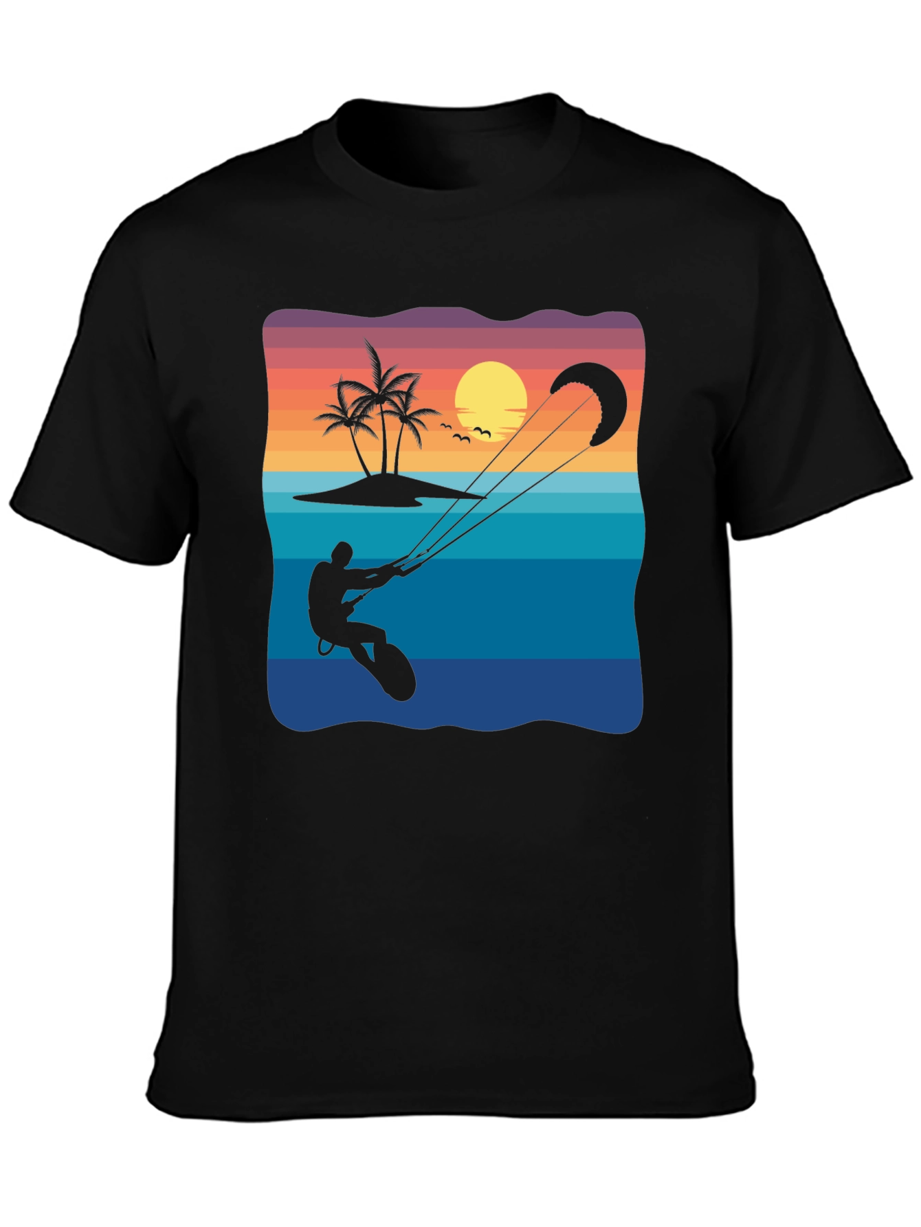 Kitesurfing Sunset Graphic Tee
