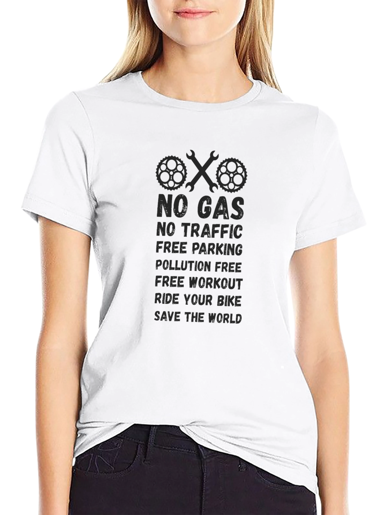 Eco-Friendly Ride Your Bike Graphic Tee