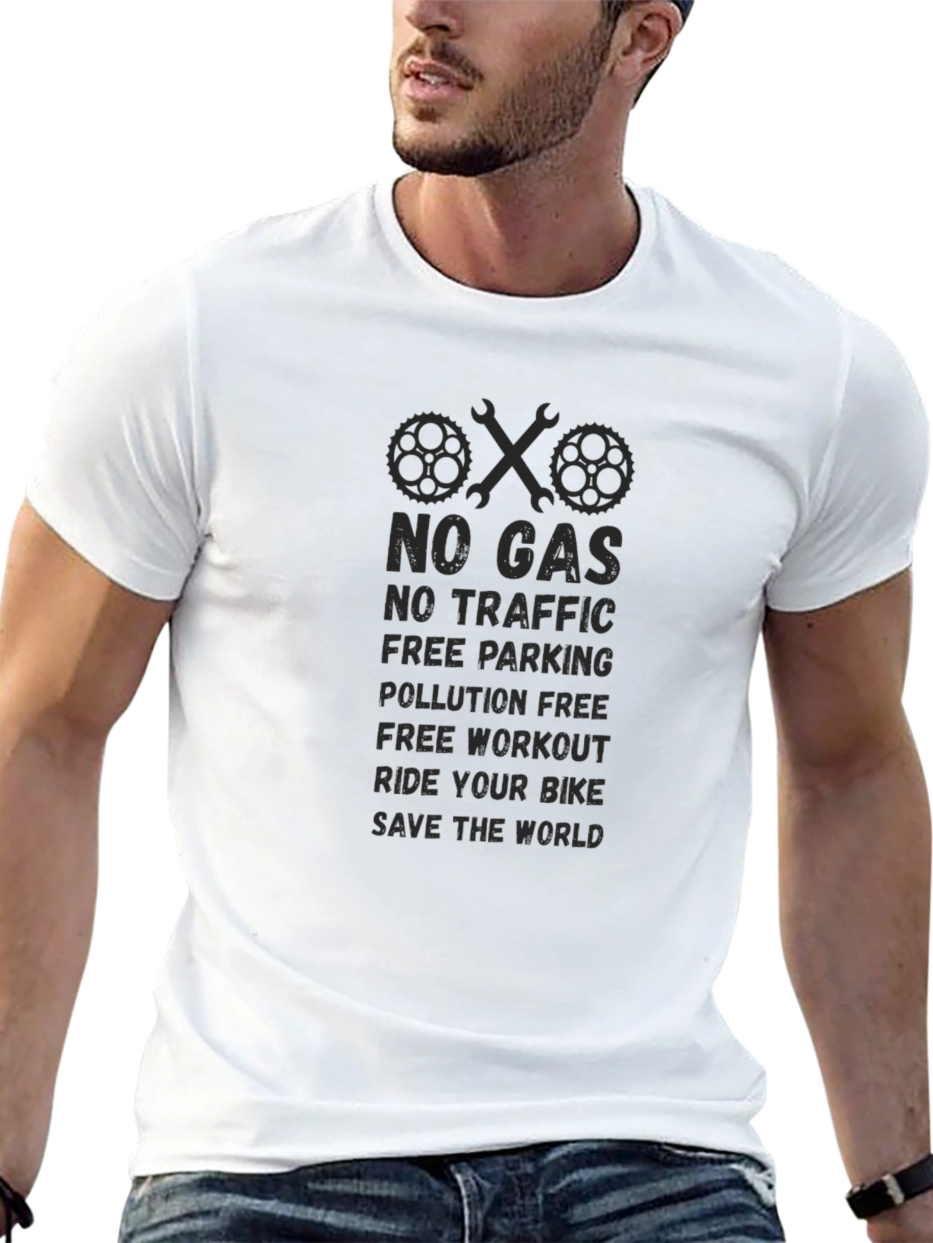 Eco-Friendly Ride Your Bike Graphic Tee