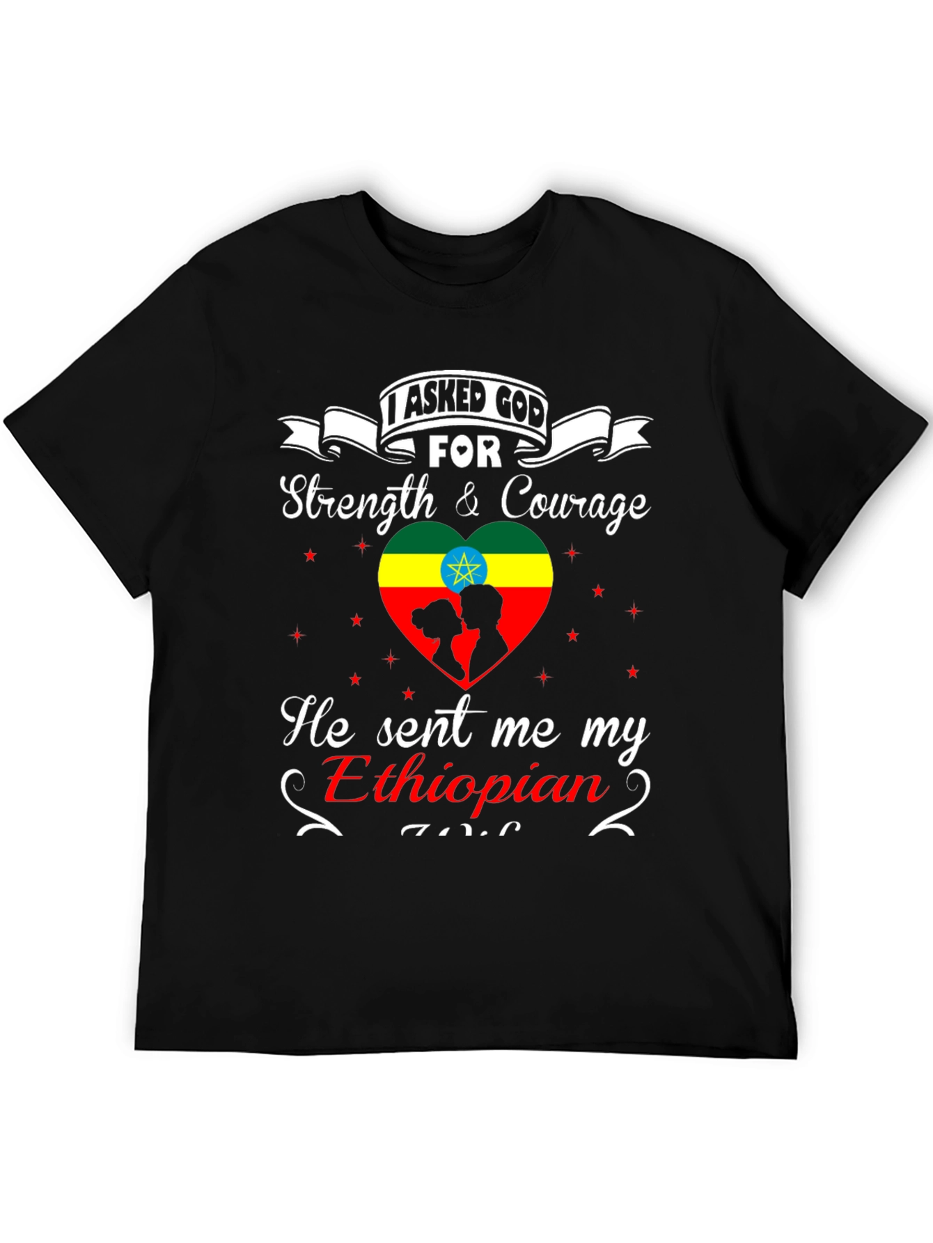 Ethiopian Love T-Shirt - Strength & Courage Design