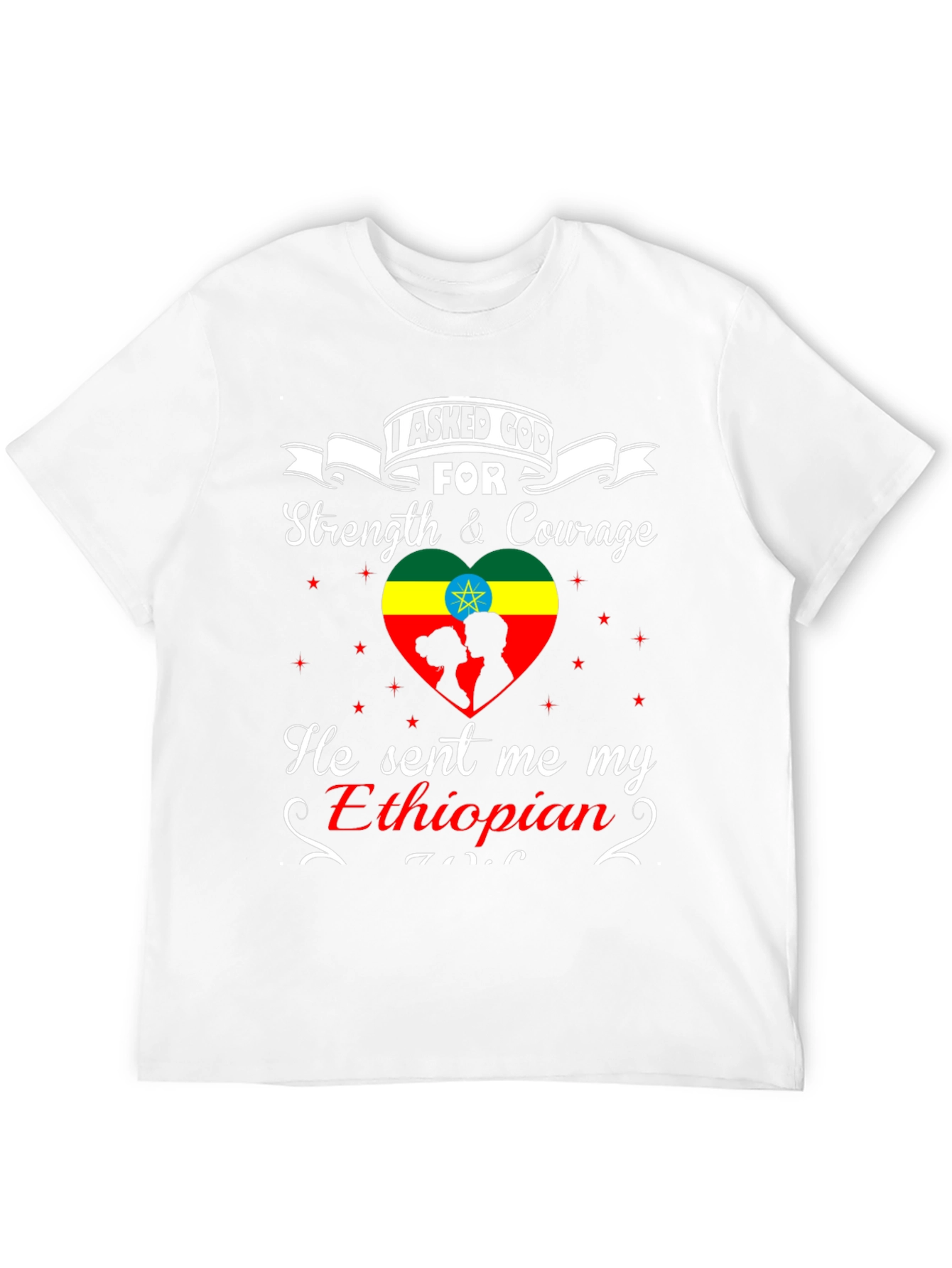 Ethiopian Love T-Shirt - Strength & Courage Design