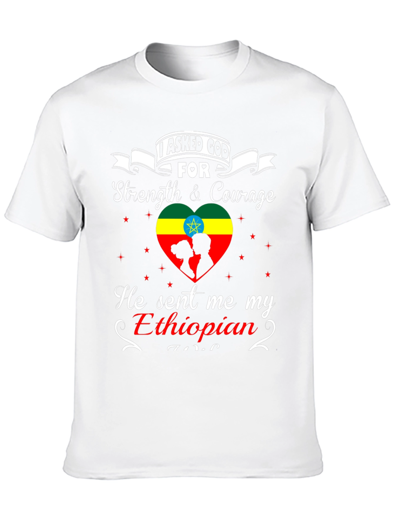Ethiopian Love T-Shirt - Strength & Courage Design
