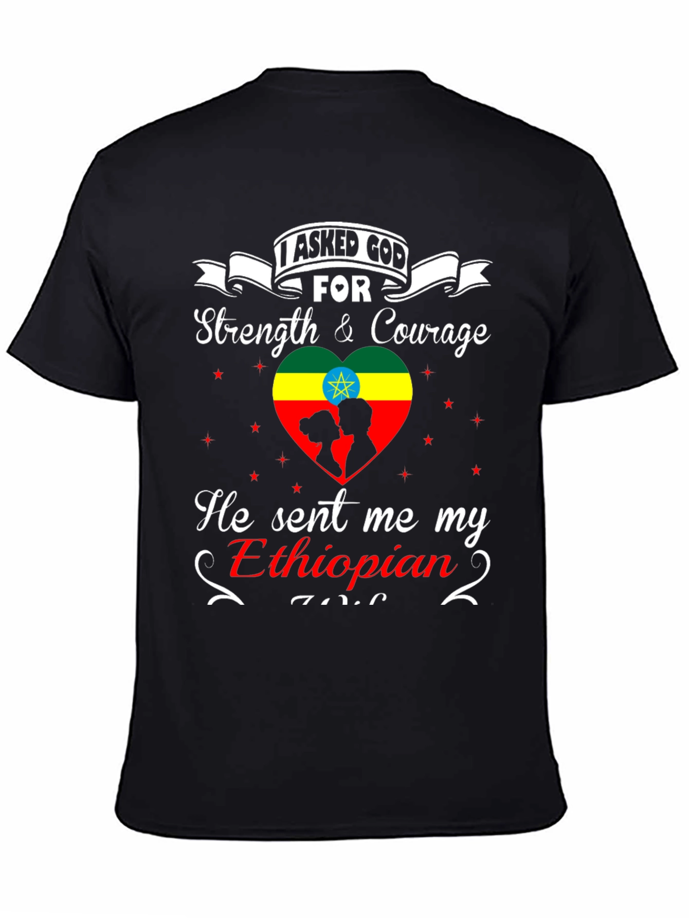Ethiopian Love T-Shirt - Strength & Courage Design