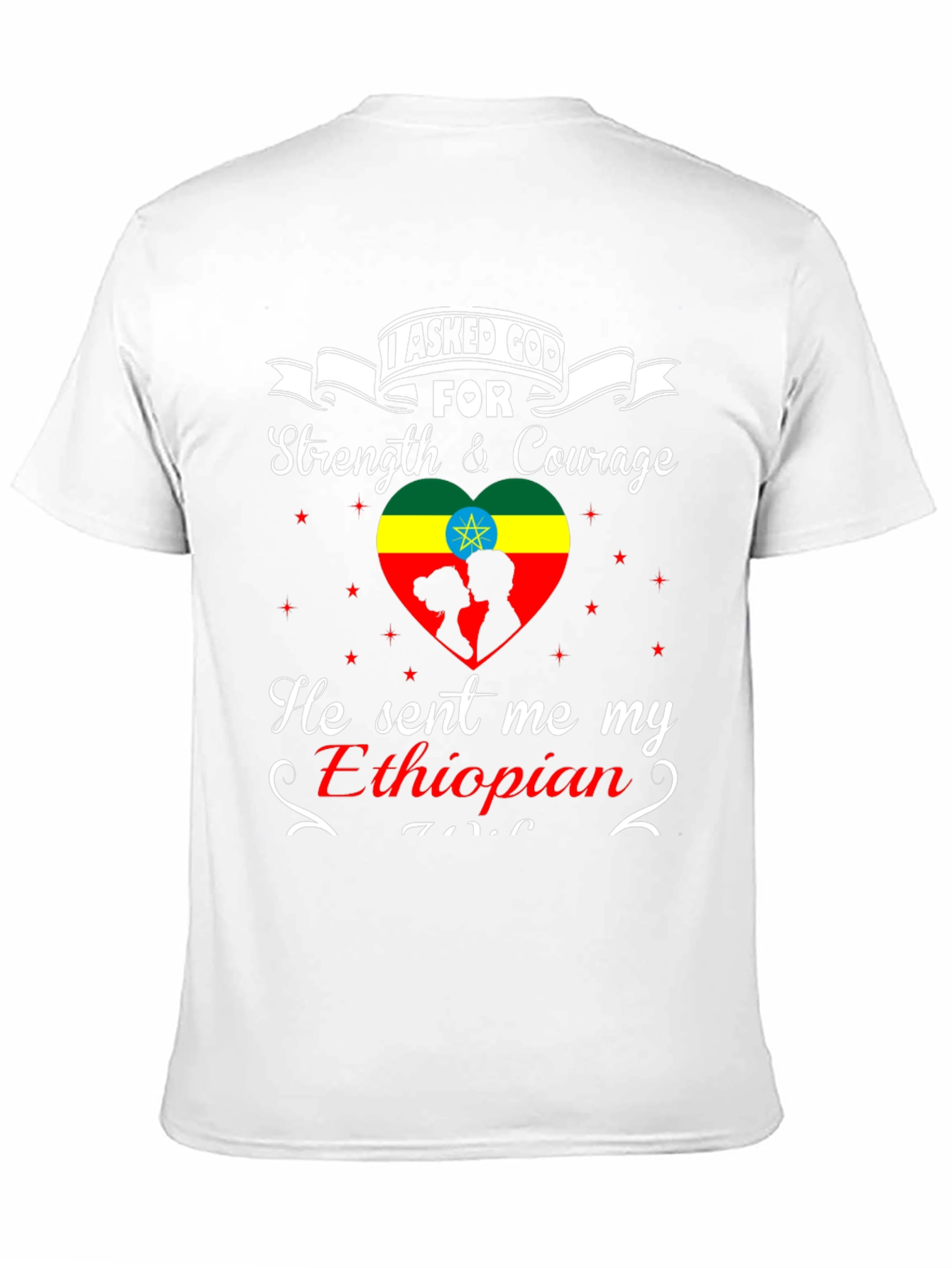 Ethiopian Love T-Shirt - Strength & Courage Design