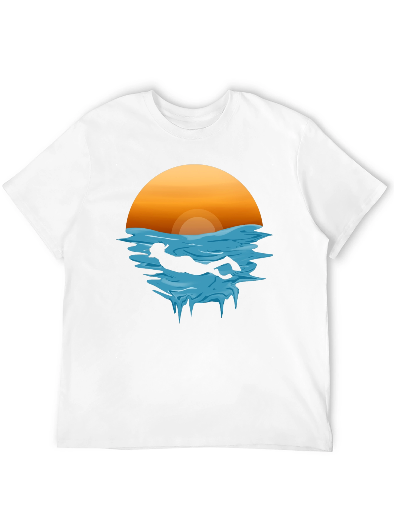 Sunset Scuba Dive Graphic Tee - Black