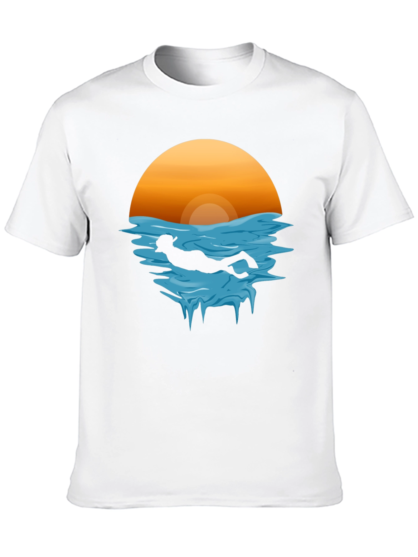 Sunset Scuba Dive Graphic Tee - Black