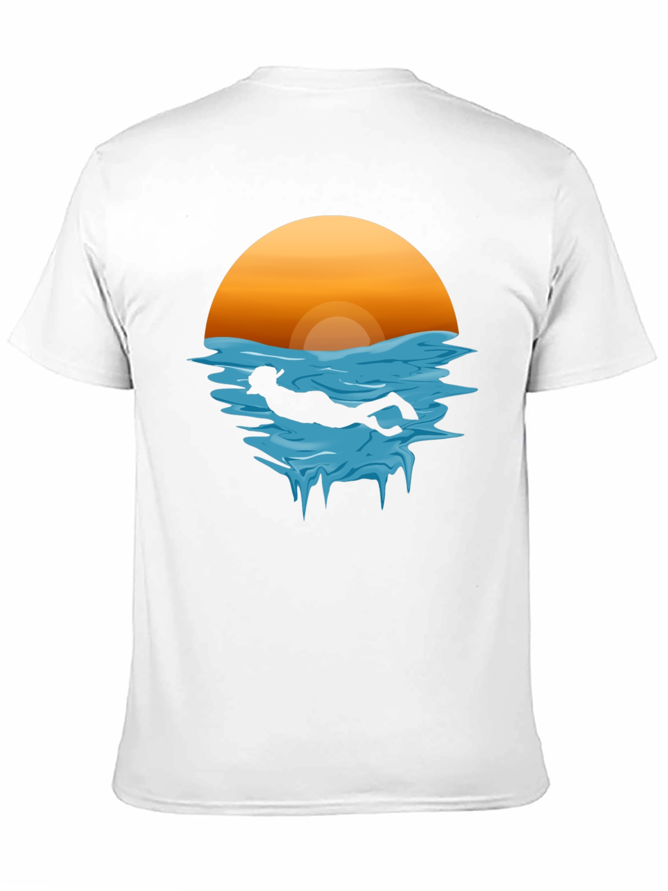 Sunset Scuba Dive Graphic Tee - Black