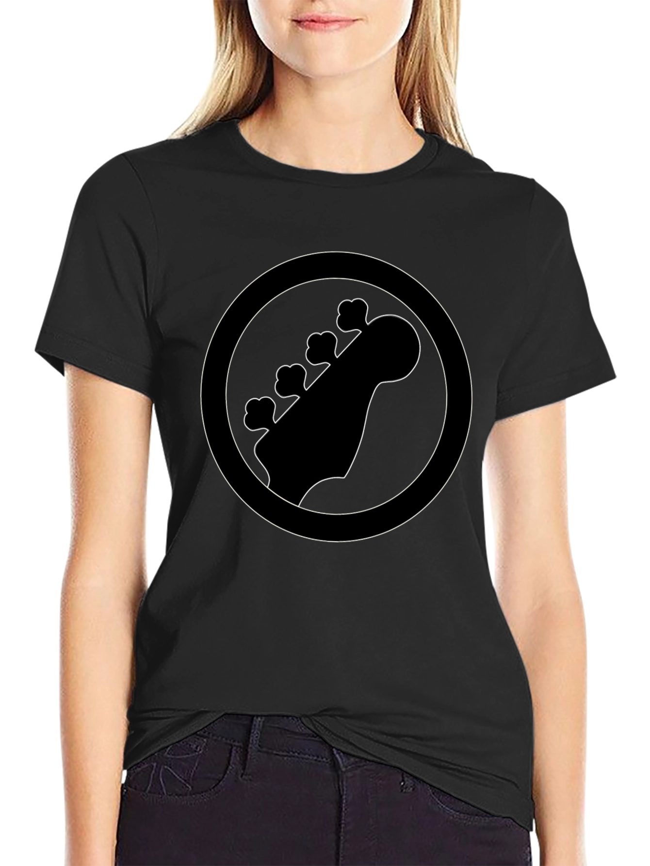 Bass Guitar Headstock T-Shirt - Musician Tee